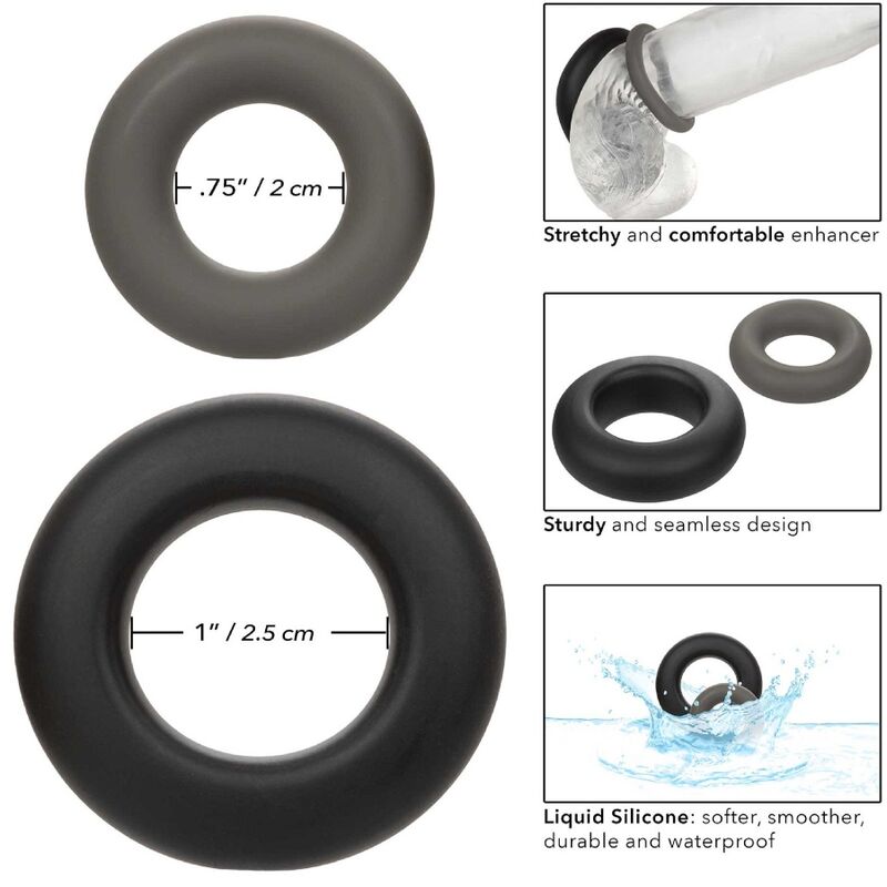 Anéis Penianos Alpha Conjunto Prolong de 2, Cinza