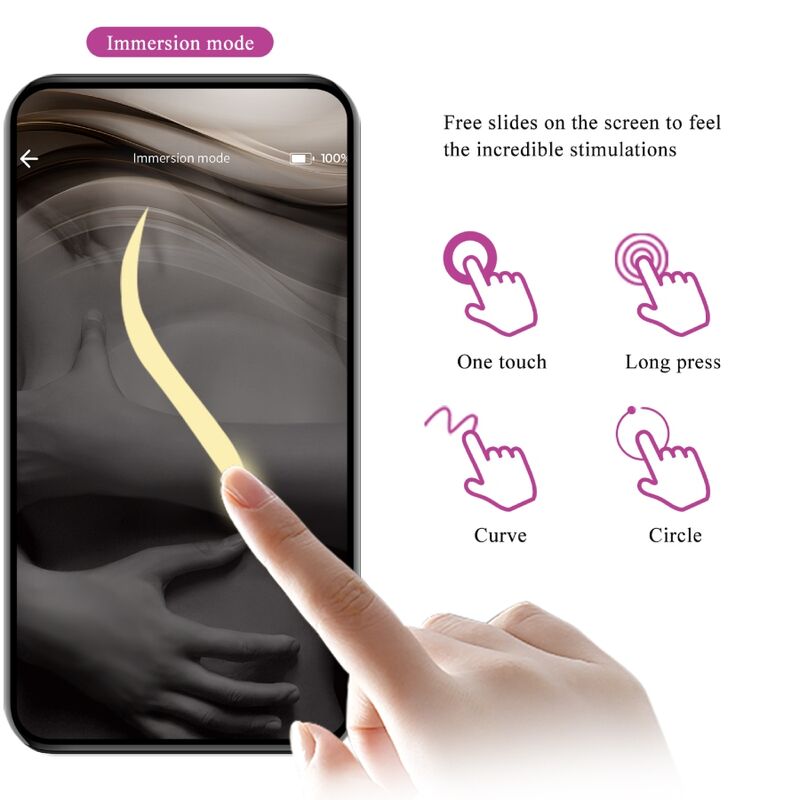 Close-up of the PRETTY LOVE Vibrador Duplo August com Controle Remoto App, highlighting its silicone texture and ergonomic design.