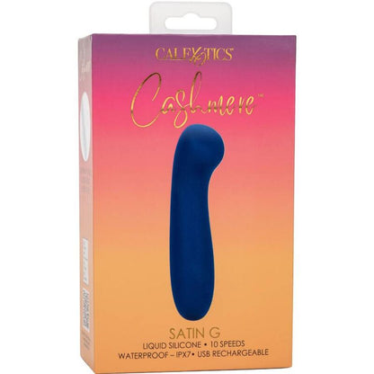 Vibrador Ponto G Cashmere Cetim Azul com Cabeça Plana