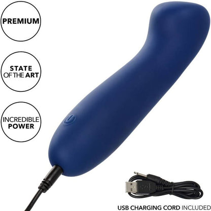 Vibrador Ponto G Cashmere Cetim Azul com Cabeça Plana