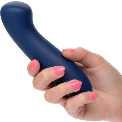 Vibrador Ponto G Cashmere Cetim Azul com Cabeça Plana