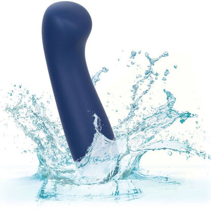 Vibrador Ponto G Cashmere Cetim Azul com Cabeça Plana