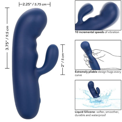 Vibrador Ponto G Cashmere Silk Duo Azul