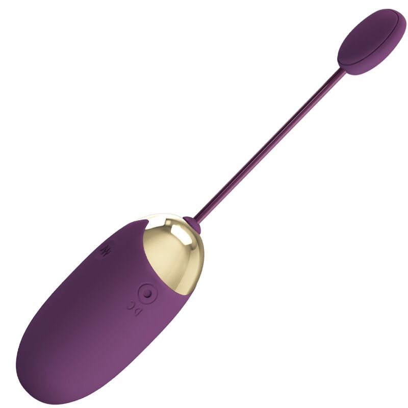 Close-up of the PRETTY LOVE Vibrador Abner APP com Controle Lilás showing its ergonomic design and silicone texture.