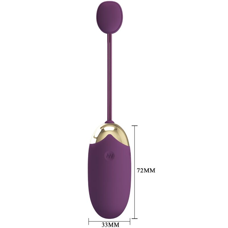 Close-up of the PRETTY LOVE Vibrador Abner APP com Controle Lilás showing its ergonomic design and silicone texture.