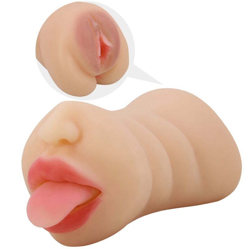 Masturbador Masculino com Dupla Entrada em Forma de Vagina