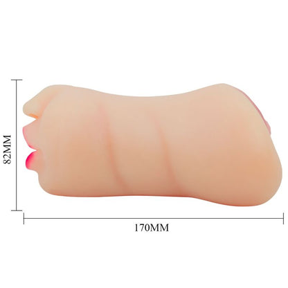 Masturbador Masculino com Canais Duplos e Forma de Vagina
