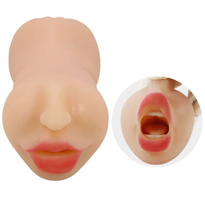 Masturbador Masculino com Canais Duplos e Forma de Vagina