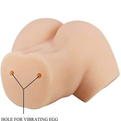 Masturbador Realista de Vagina e Ânus com Vibrador Integrado