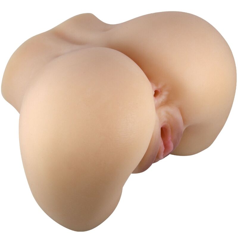 Vibrador Realista de Vagina e Ânus Duplo com Vibrador
