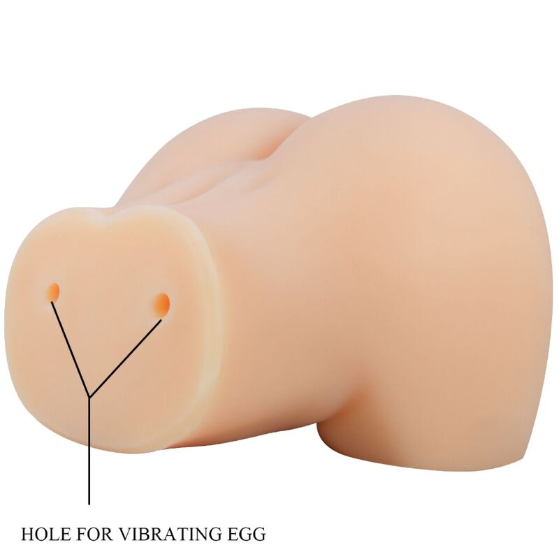 Vibrador Realista de Vagina e Ânus Duplo com Vibrador
