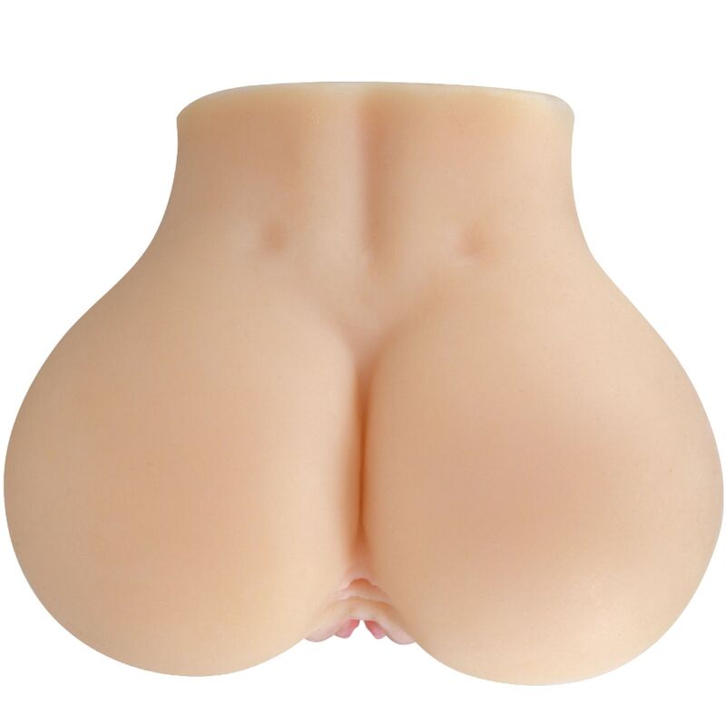 Vibrador Realista de Vagina e Ânus Duplo com Vibrador