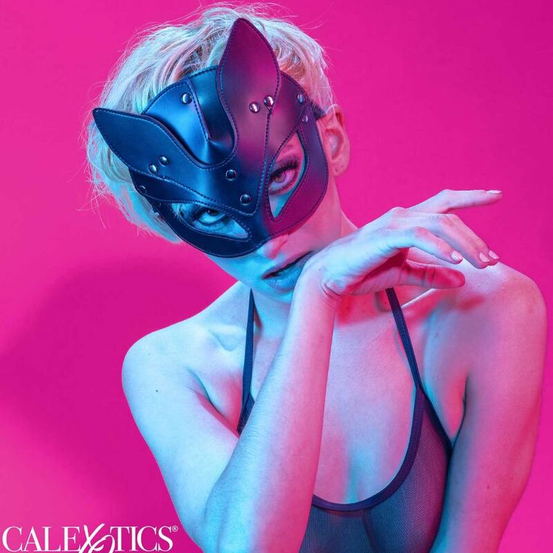 Máscara de Gato Euphoria para BDSM em Couro Vegano