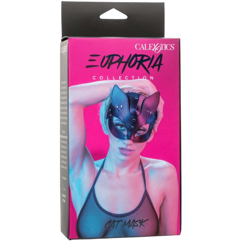 Máscara de Gato Euphoria para BDSM em Couro Vegano