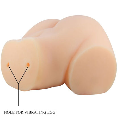 Vibrador Realista de Vagina e Ânus - Canais Duplos Vibratórios