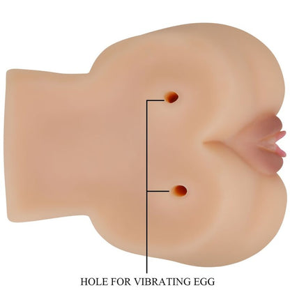 Vibrador Realista Duplo com Vagina e Ânus - Kylie