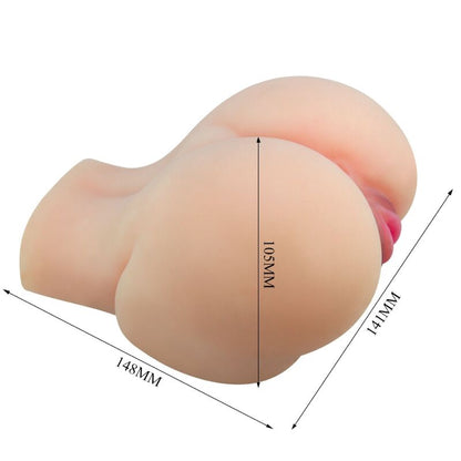 Vibrador Realista Duplo com Vagina e Ânus - Kylie