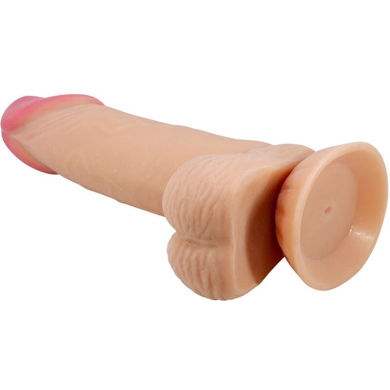 PRETTY LOVE Dildo Realista Pele Deslizante com Ventosa 19,4 CM mostrando detalhes da textura e ventosa.