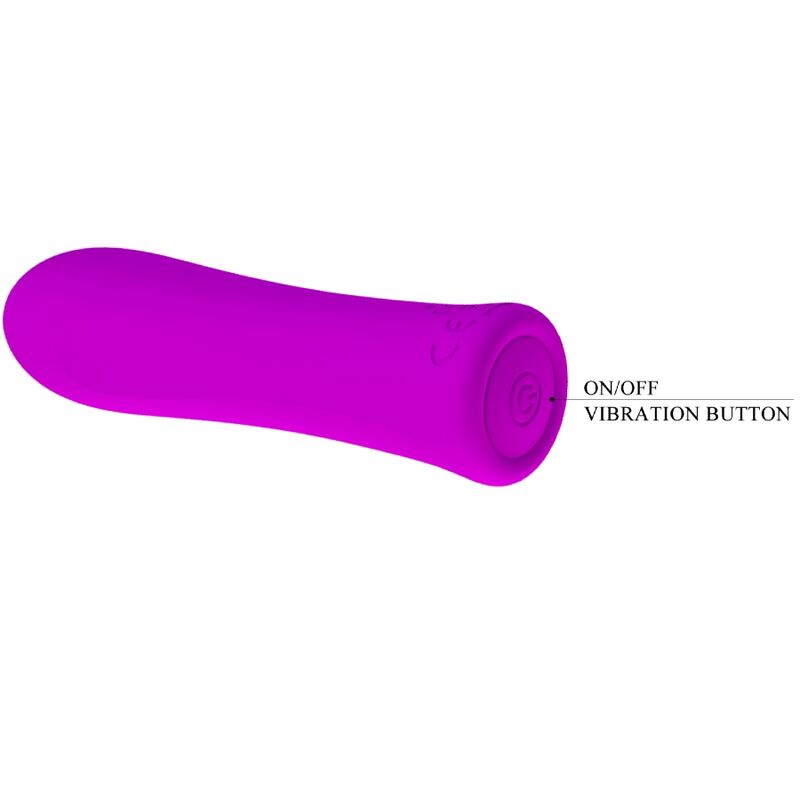Vibrador Pretty Love Alfreda de silicone violeta com 12 funções de vibração e design compacto