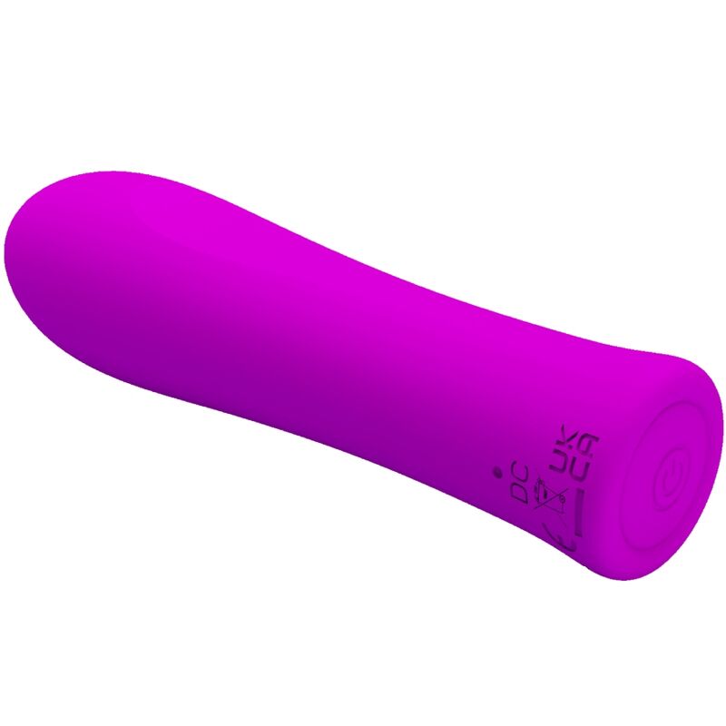 Vibrador Pretty Love Alfreda de silicone violeta com 12 funções de vibração e design compacto