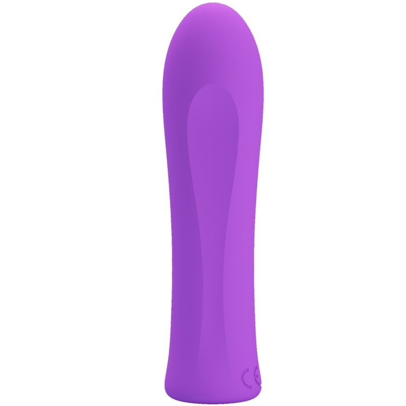 Vibrador Bala Pretty Love Alfreda Super Power Aqua Roxo, mostrando seu design compacto de silicone e cor vibrante.