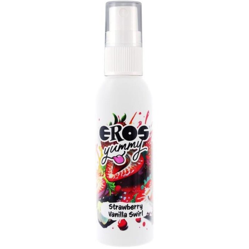 Spray Corporal Comestível Sabor Morango Baunilha Swirl