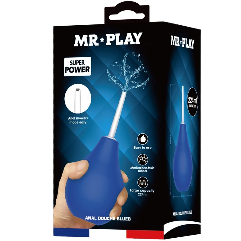 MR PLAY Ducha Anal Super Power Azul para higiene íntima.