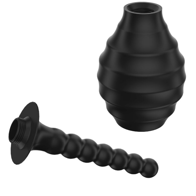 Plugue anal vibrador MR PLAY com controle remoto preto, mostrando design ergonómico e material de silicone.