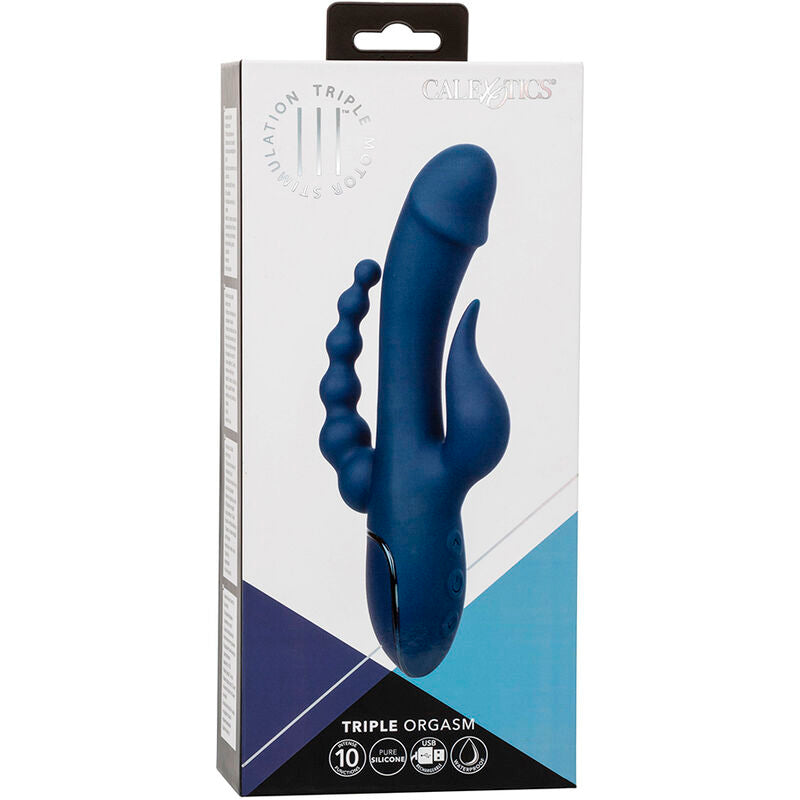 Vibrador de Tripla Estimulação Orgasm Azul