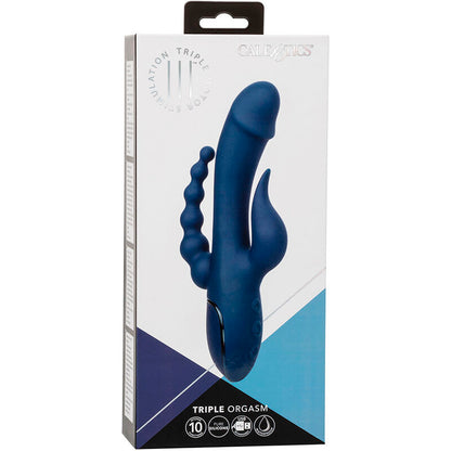 Vibrador de Tripla Estimulação Orgasm Azul