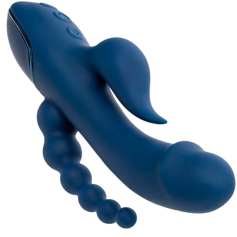 Vibrador de Tripla Estimulação Orgasm Azul