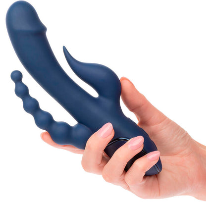 Vibrador de Tripla Estimulação Orgasm Azul