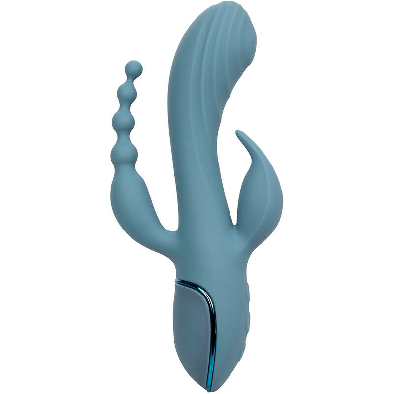 Vibrador Triplo Ecstasy Cinza