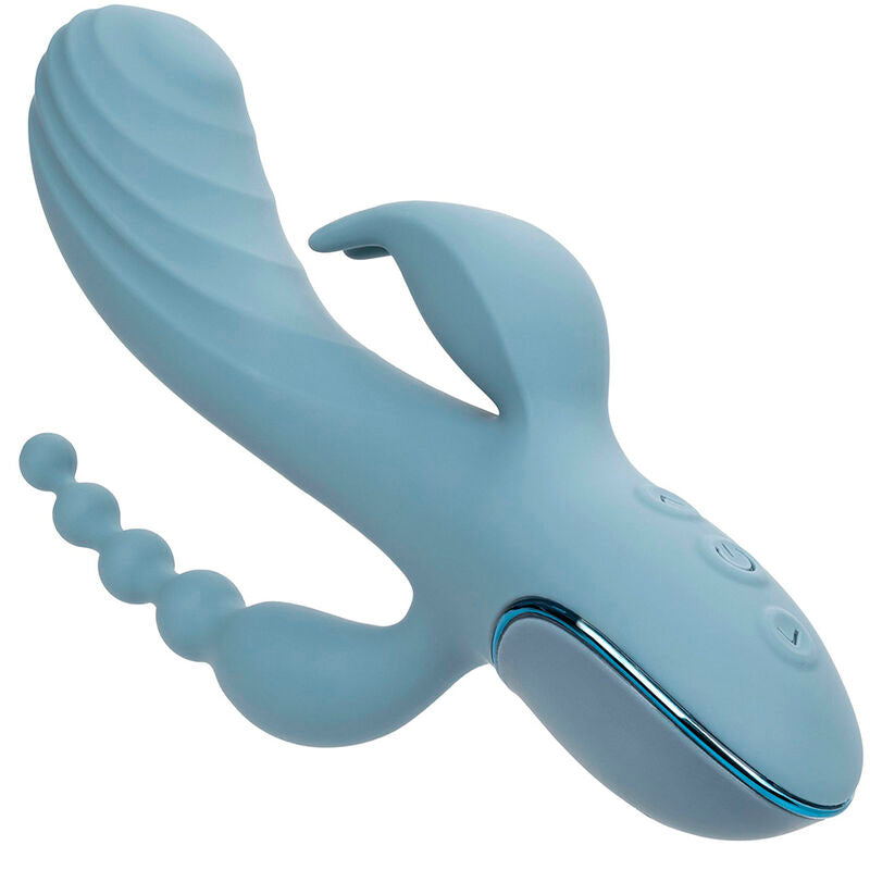 Vibrador Triplo Ecstasy Cinza