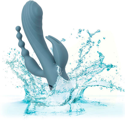 Vibrador Triplo Ecstasy Cinza