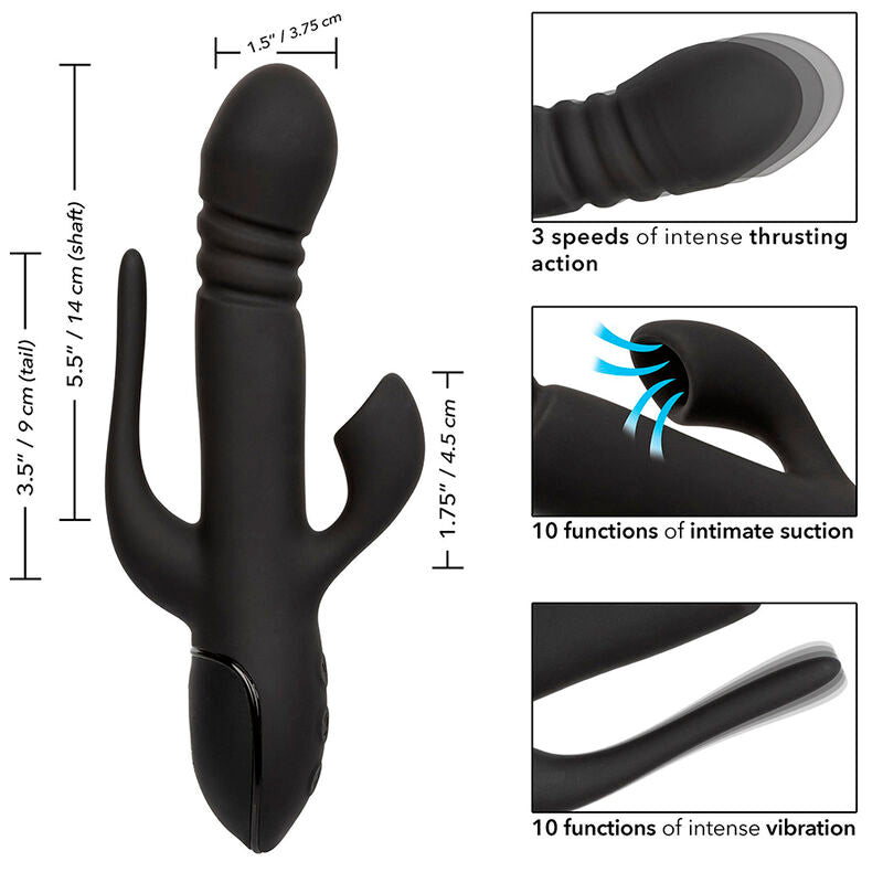 Vibrador Triplo Euphoria Preto