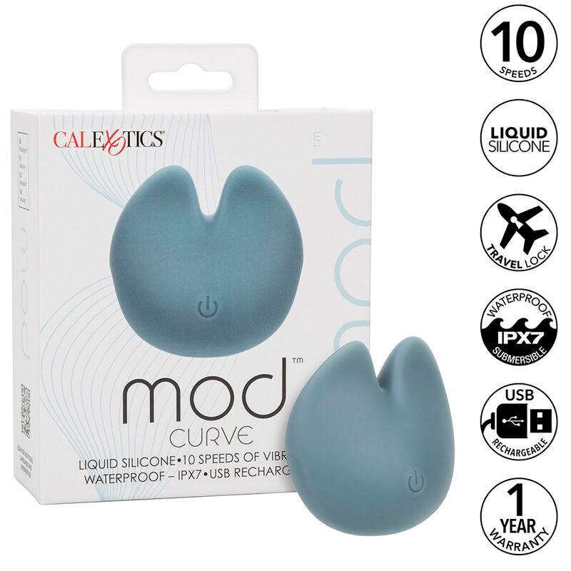 Vibrador Duplo Mod Curve Azul