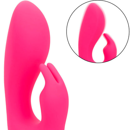 Vibrador Coelho Sunshine Fúcsia com Estimulador Clitoriano e 10 Funções