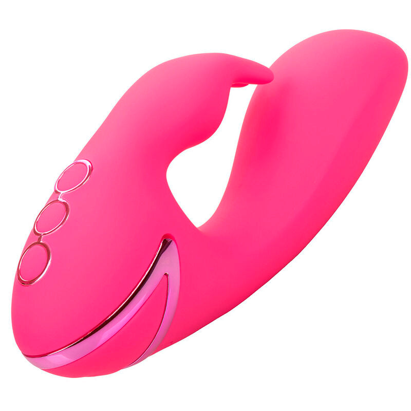 Vibrador Coelho Sunshine Fúcsia com Estimulador Clitoriano e 10 Funções