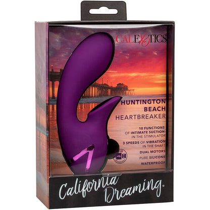 Vibrador e Estimulador de Sucção Huntington Beach Heartbreaker Roxo