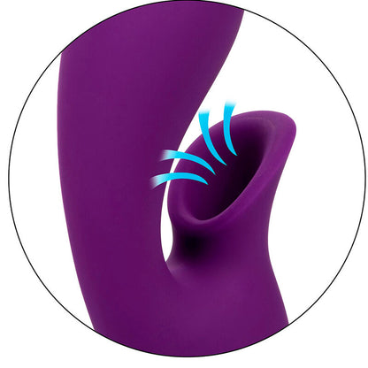 Vibrador e Estimulador de Sucção Huntington Beach Heartbreaker Roxo
