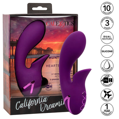 Vibrador e Estimulador de Sucção Huntington Beach Heartbreaker Roxo