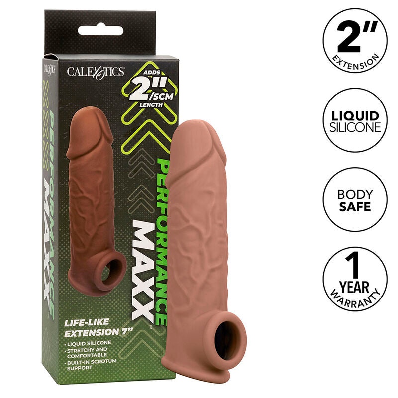 Extensão Peniana Realista Performance Maxx 7 Pele Marrom