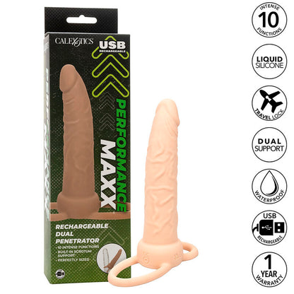 Vibrador Dupla Penetração Recarregável Performance Maxx