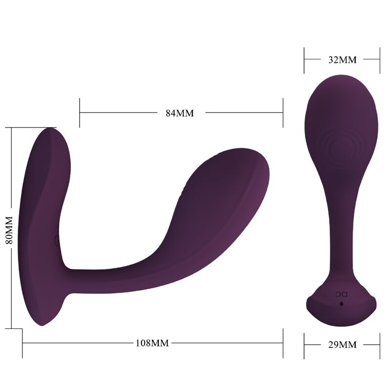 Close-up of the PRETTY LOVE Vibrador Ponto G Baird showing its ergonomic design, soft silicone texture, and modern features.