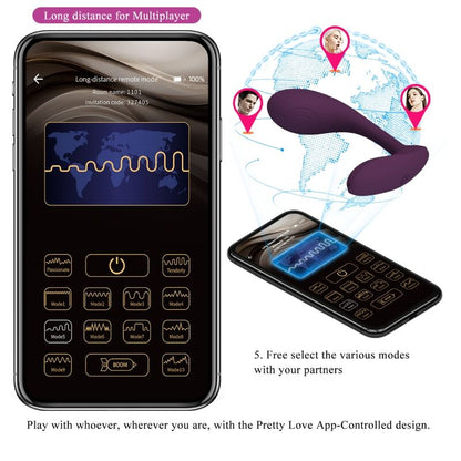 Close-up of the PRETTY LOVE Vibrador Ponto G Baird showing its ergonomic design, soft silicone texture, and modern features.