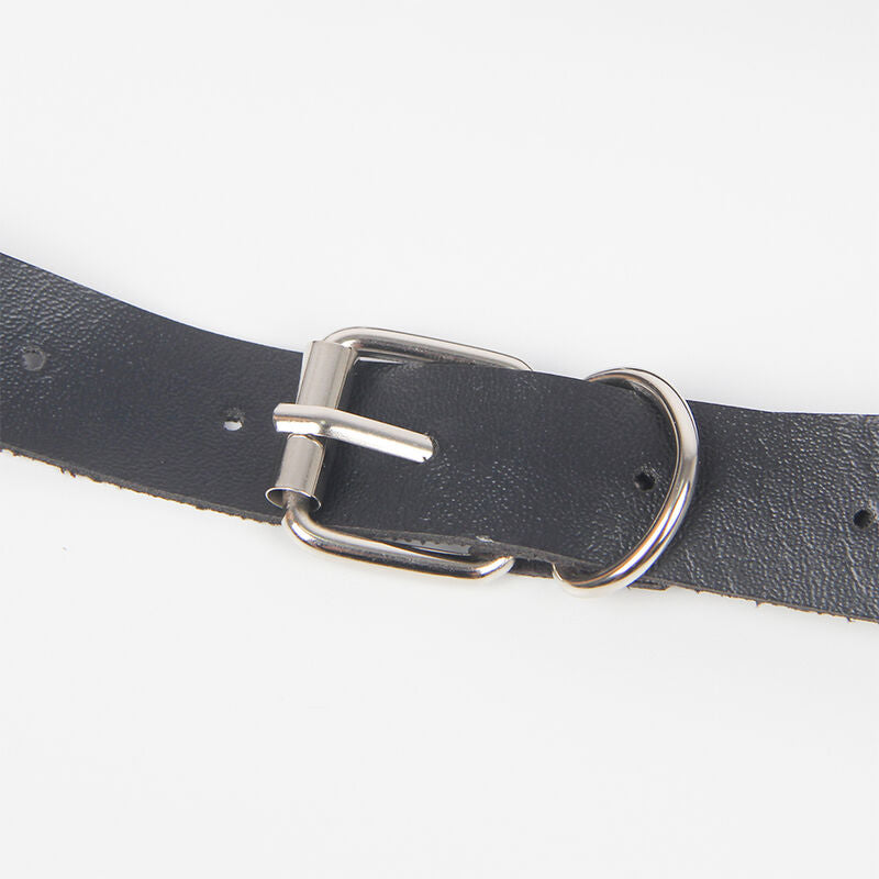 Arnês de Liga SUBBLIME com anéis, feito em couro preto, design ajustável