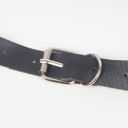 Arnês de Liga SUBBLIME com anéis, feito em couro preto, design ajustável