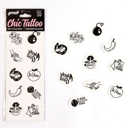 CONJUNTO DE 10 TATUAGENS TEMPORRIAS DA COLEO PICANTE