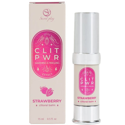 SECRET PLAY Bálsamo Clitoriano Estimulante PWR Morango 15ml para prazer vibratório intenso.